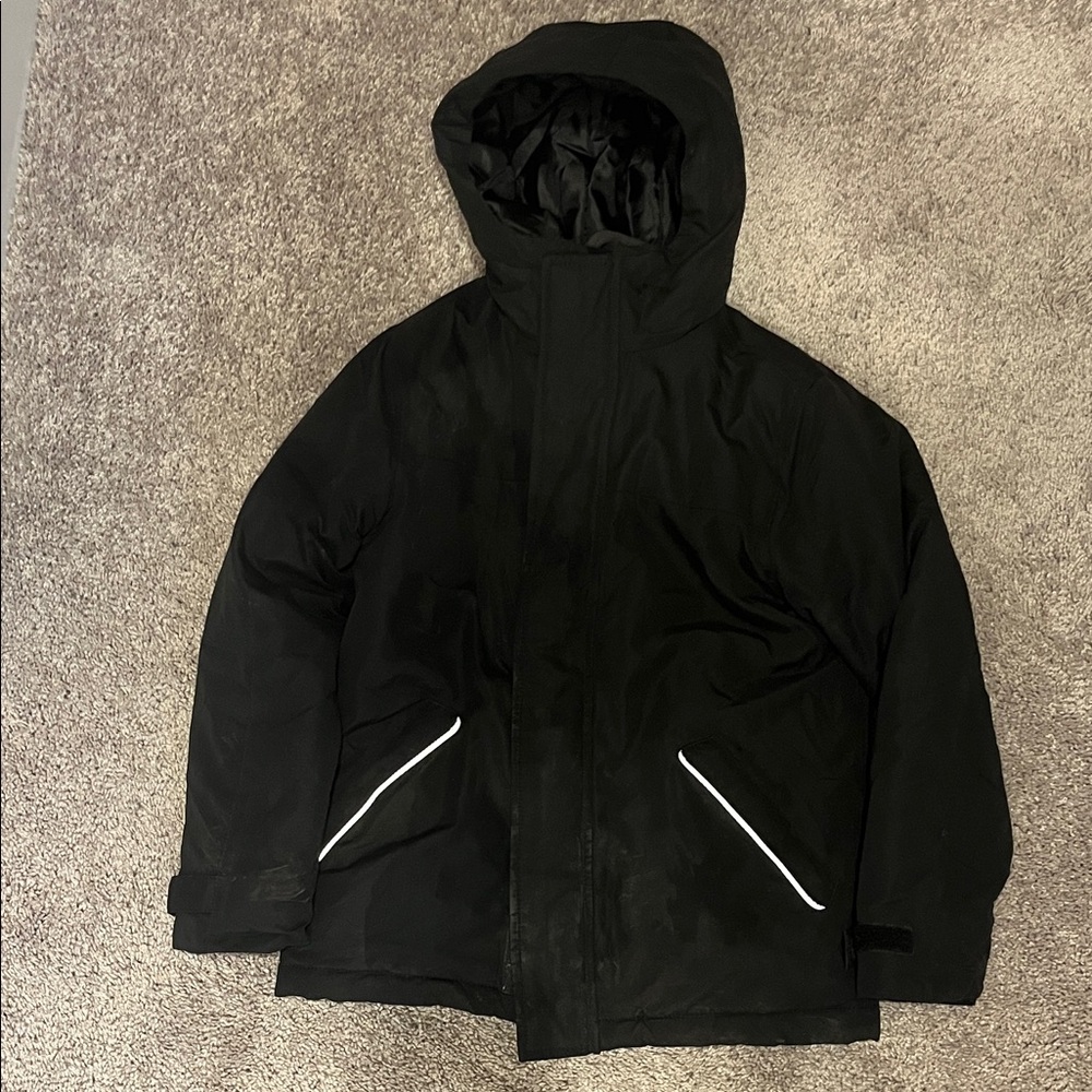 Old Navy Kids Black Snow Ski Jacket with Fleece Liner